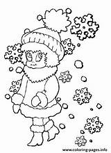 Winter Girl Coloring Pages Printable sketch template