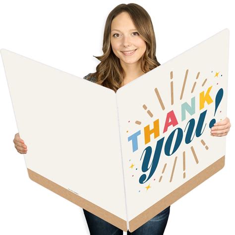 gratitude giant greeting card big shaped