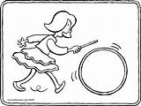 Hoop Hula Coloring Pages Colouring Getcolorings Girl sketch template