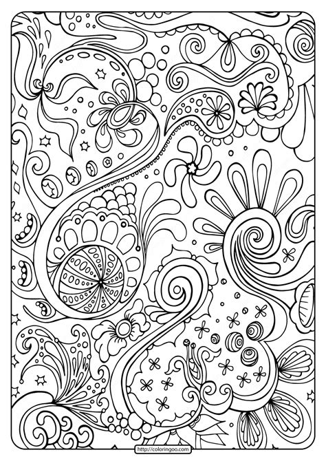 printable abstract  coloring page