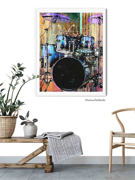 drums art wall paper prints  stretched canvas drum wall art