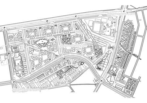 autodesk autocad city planning  dwg format