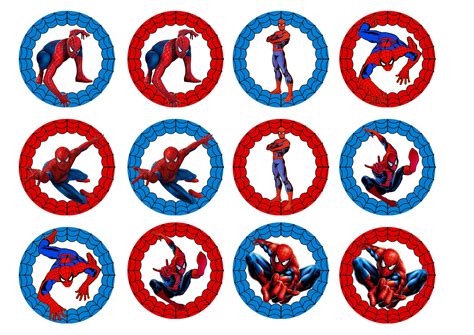 spiderman cupcakes toppers spiderman toppers spiderman party toppers