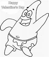 Coloring Spongebob Pages Valentine Popular Coloringhome sketch template