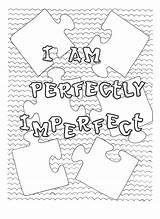 Perfectly Affirmations Imperfect Affirmation Self Judge Loyalty Teens sketch template