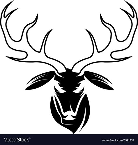 deer head design template royalty  vector image