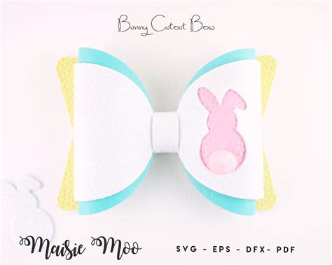 easter bunny bow svg    svg file