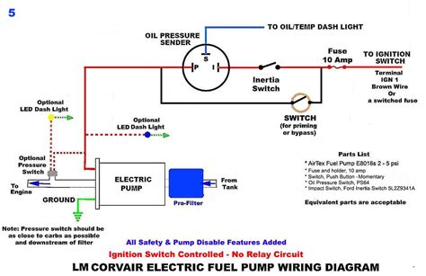 Electric Fuel Pump Circuits Without A Relay Wiring Diagrams