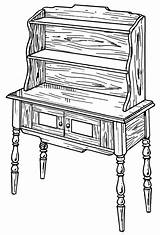 Dresser Clipart Furniture Collaboration B1 Cliparts Coloring Terms Search Bw Antique Drawers Library Chest Index sketch template