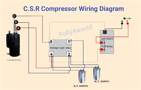 refrigerator compressor relay wiring diagram