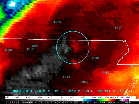 severe weather in arkansas cimss satellite blog