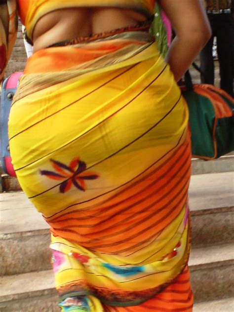 Beauties Of Indian Saree Aunties Back Snaps