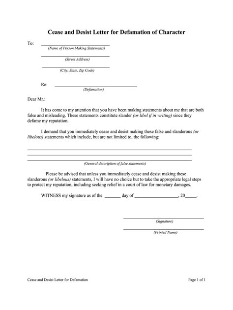 slander warning letter uk form fill out and sign printable pdf