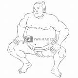 Sumo Wrestler Patrimonio Yayimages Japanese sketch template