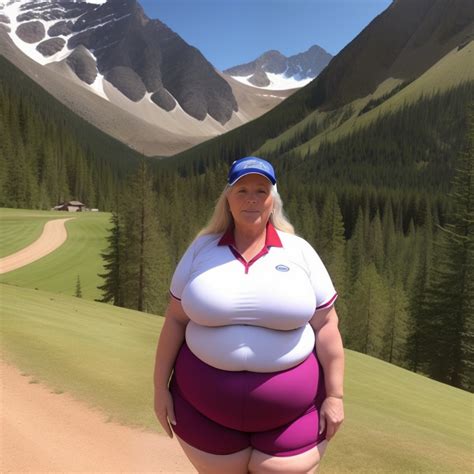 aimoms fat granny  hiking   mountains