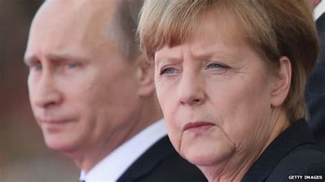 merkel condemns russia interfering in eastern europe bbc news