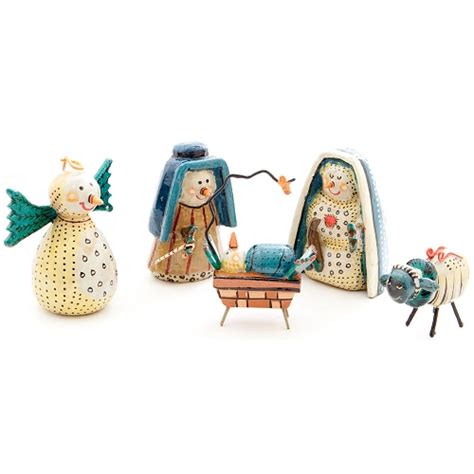 roly poly nativity scene snowman figures india