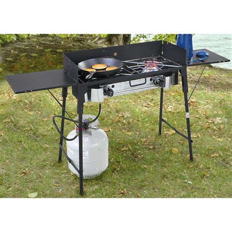 deluxe  burner portable propane camp stove  stoves