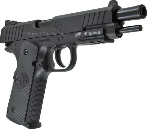 duty  semi automatic black tipped airsoft pistols  blowback