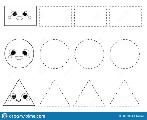 worksheets  printable shapes preschool color   kids