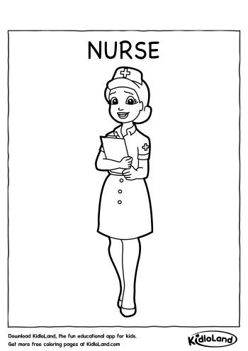 nurse coloring page  educational activity worksheets