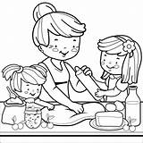 Grandmother Abuelas Abuela Cocinando Nonna Cucina Cucinano Paracolorear sketch template