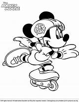 Mickey Roller Skating Coloringlibrary sketch template