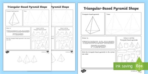 pyramid shape worksheet teacher