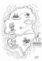 Treasure Drawing Map Pirate Maps Coloring Draw Kids Pages Island Outline Tesoro Del Create Mappa Pirates Pirati Color Drawings Sketch sketch template