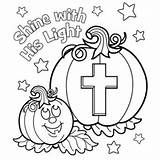 Coloring Halloween Pages Pumpkin Sheets Sheet Christian Sunday School Crafts sketch template