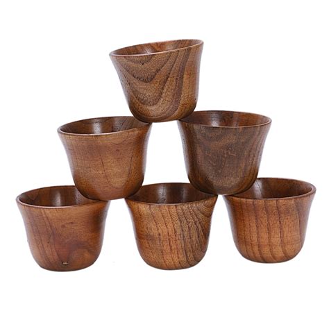 jfbl hot pcs creative tea set small wooden cup small cup anti side