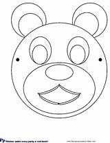 Bear Mask Printable Templates Teddy Cut Print Template Play Shapes Pinata Coloring Early Make Popular Crafts Library Clipart sketch template