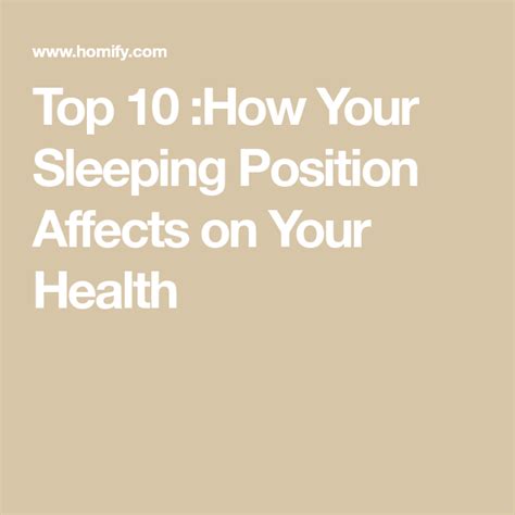 Top 10 How Your Sleeping Position Affects On Your Health