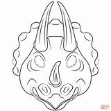Triceratops Dinosaur Mascara Coloring Maske Dinosauri Maschere Tegninger Dinozaury Dinosaurs Masker Kolorowanki Kolorowanka Prik Dinosaures Máscara Wydruku Farvelægning Kategorier sketch template
