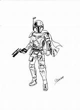 Coloring Fett Boba Pages Wars Star Comments Coloringhome sketch template