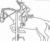 Horse Coloring Pages Jumping Getcolorings sketch template