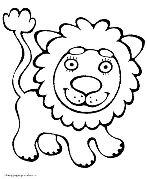 preschool colouring sheets lion coloring pages printablecom