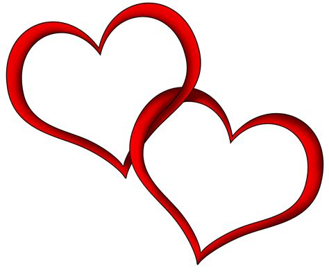 red hearts clip art image