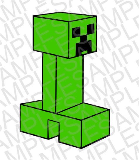 minecraft inspired creeper svg  dxf cut file