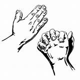 Hands Praying Coloring Drawing Prayer Clip Open Drawings Clipart Pages Clipartmag Color Getdrawings Simple Find sketch template