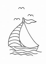 Sailboat Barche Kids Printable Coloriages Crtež Transportation Bateaux Bojanke Voilier Navire Voiliers Velieri Brodovi Ausmalen Segelboot Nautical Hand Colorare Devet sketch template