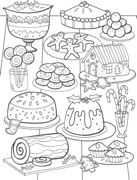 kleurplaat christmas coloring pages cool coloring pages food