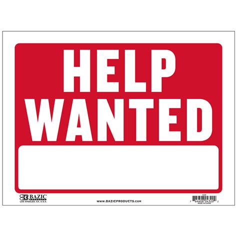 help wanted signs cheap plastic signs wholesale bulk pricing