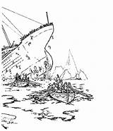 Titanic Coloring Sinking Pages Drawing Ship Lifeboat Getdrawings Book Survivor Getcolorings sketch template