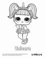 Lol Coloring Unicorn Pages Surprise Doll Lotta Printable sketch template