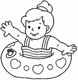 Coloring Pages Kids Float Water Child Clipart Sink Clipartmag Template sketch template
