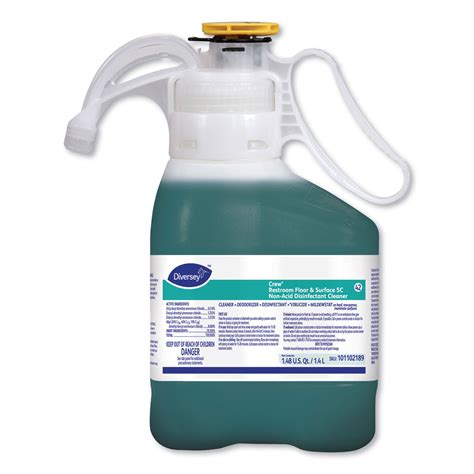 diversey crew restroom floor  surface sc  acid disinfectant cleaner fresh   bottle
