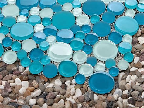 glass mosaic tile bubble collection gm  ocean mixed rounds mosaicwarehouse