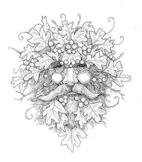 image result  green man coloring pages green man coloring book pages