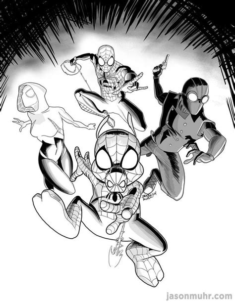 coloring pages spiderman miles   spiderman art spiderman